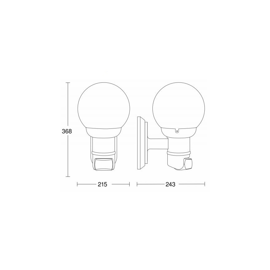 STEINEL 634315 - L 560 S Vanjska zidna lampa sa senzorom bijela IP44