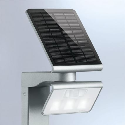 STEINEL 671211 - Solarni LED reflektor sa senzorom XSolar GL-S 0,5W/LED srebrna IP44