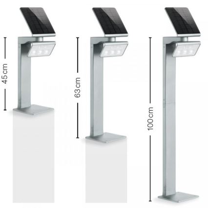 STEINEL 671211 - Solarni LED reflektor sa senzorom XSolar GL-S 0,5W/LED srebrna IP44