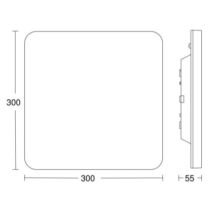Steinel - LED Prigušiva stropna svjetiljka sa senzorom RSPROR20BASICQ 15,3W/230V IP40 3000K