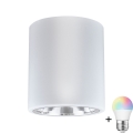 Stmívací LED RGBW bodové svítidlo JUPITER 1xE27/6,5W/230V bílá pr. 13 cm 2700-6500K Wi-Fi