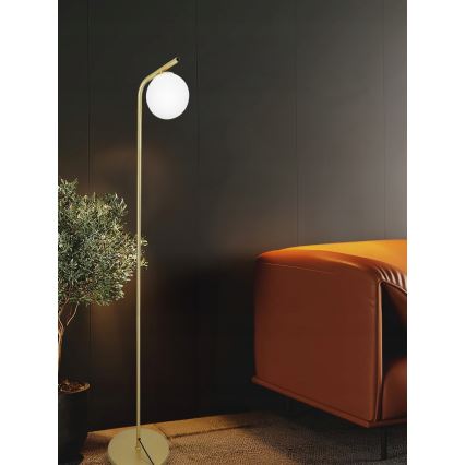 Stojeća lampa 1xG9/40W/230V zlatna/bijela