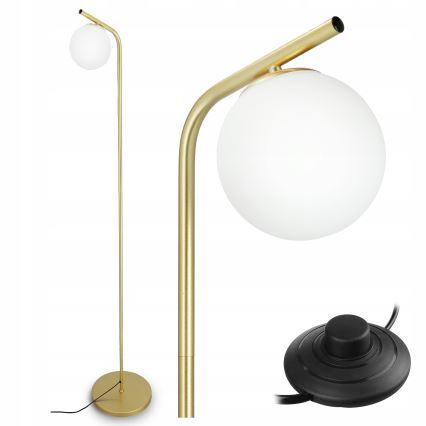 Stojeća lampa 1xG9/40W/230V zlatna/bijela