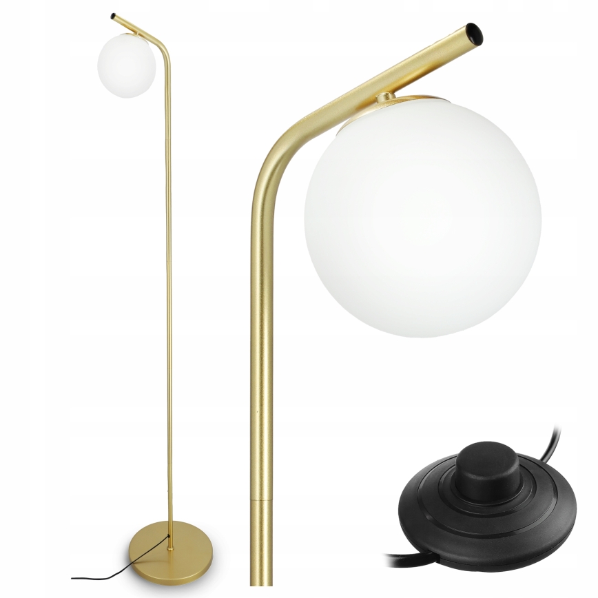 Stojeća lampa 1xG9/40W/230V zlatna/bijela