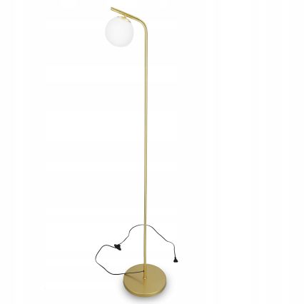 Stojeća lampa 1xG9/40W/230V zlatna/bijela
