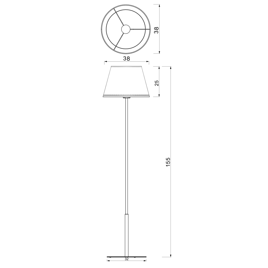 Stojeća lampa ARDEN 1xE27/15W/230V bež