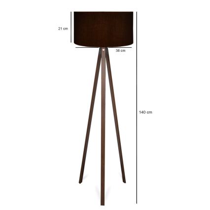 Stojeća lampa AYD 1xE27/40W/230V crna/palak