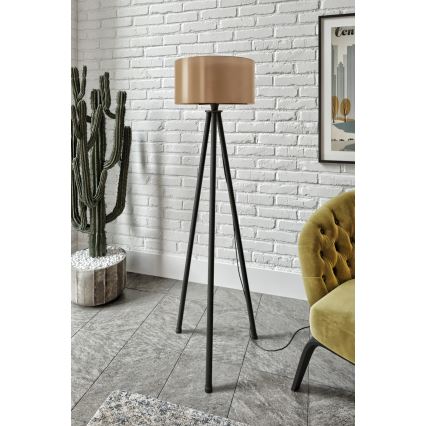 Stojeća lampa AYD 1xE27/40W/230V crna/smeđa