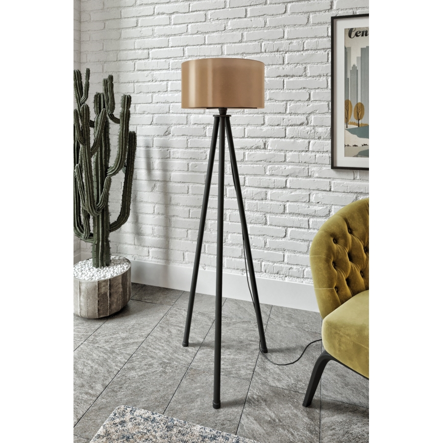 Stojeća lampa AYD 1xE27/40W/230V crna/smeđa