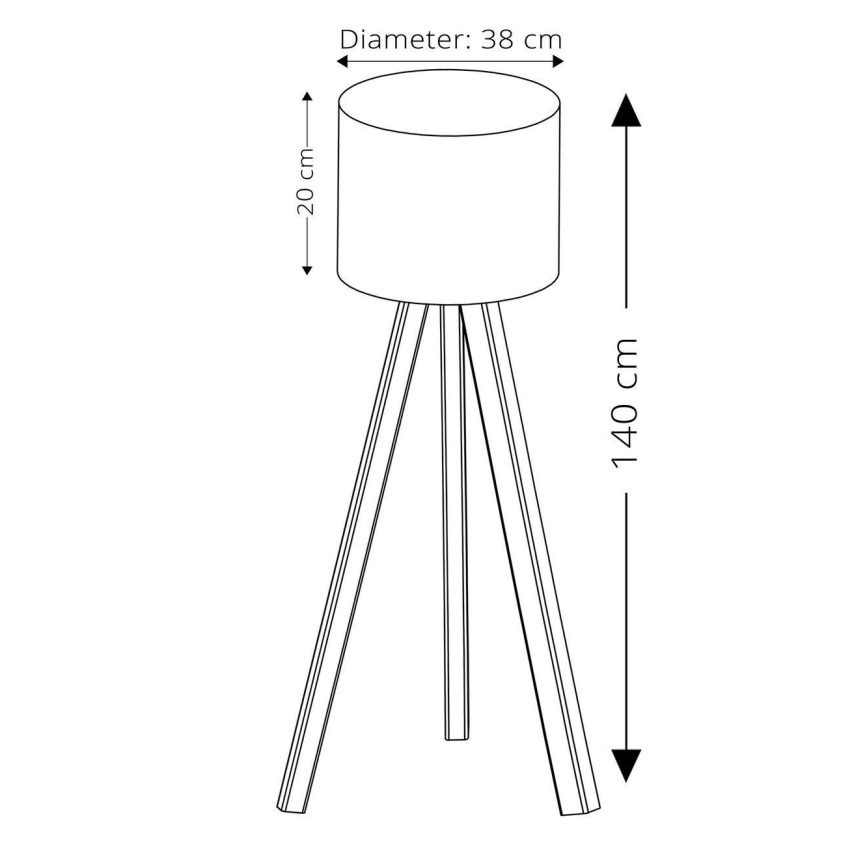 Stojeća lampa AYD 1xE27/40W/230V ružičasta/bež