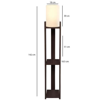 Stojeća lampa AYD 1xE27/40W/230V smeđa/krem