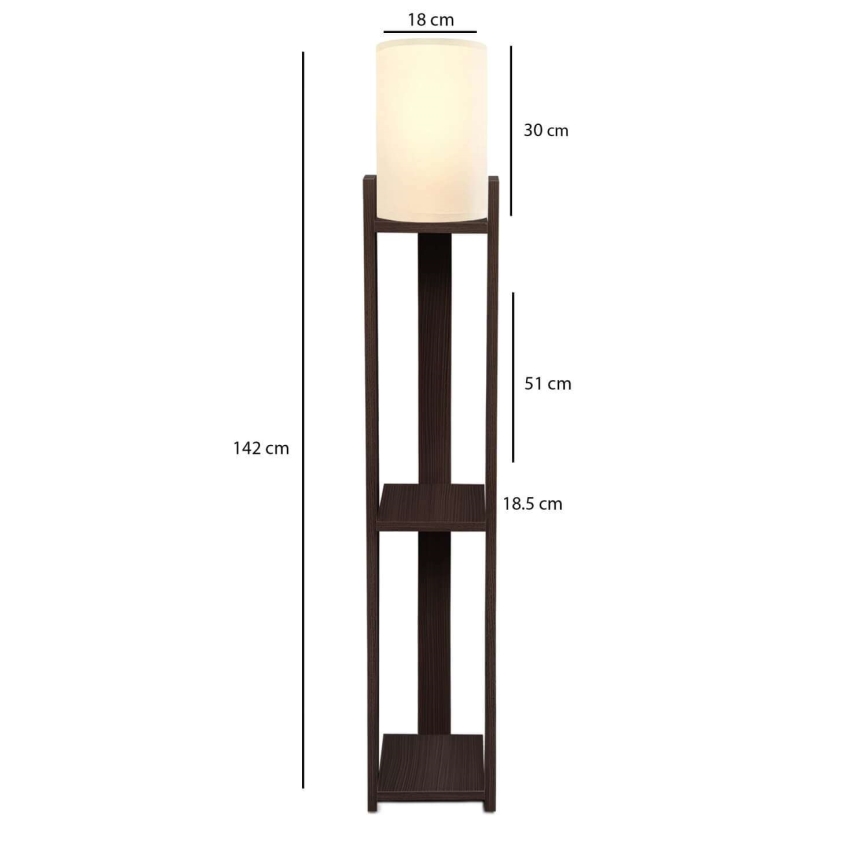Stojeća lampa AYD 1xE27/40W/230V smeđa/krem