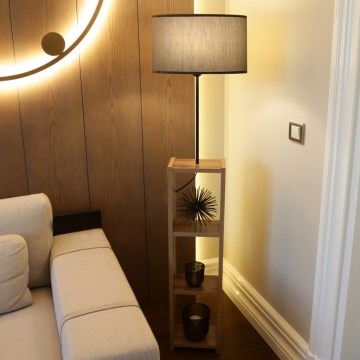 Stojeća lampa AYD 1xE27/40W/230V smeđa/siva