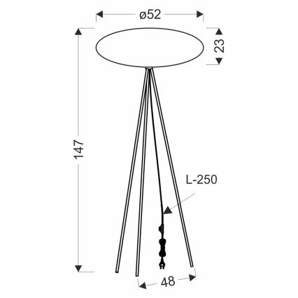 Stojeća lampa CAFEE 1xE27/40W/230V bež/crna