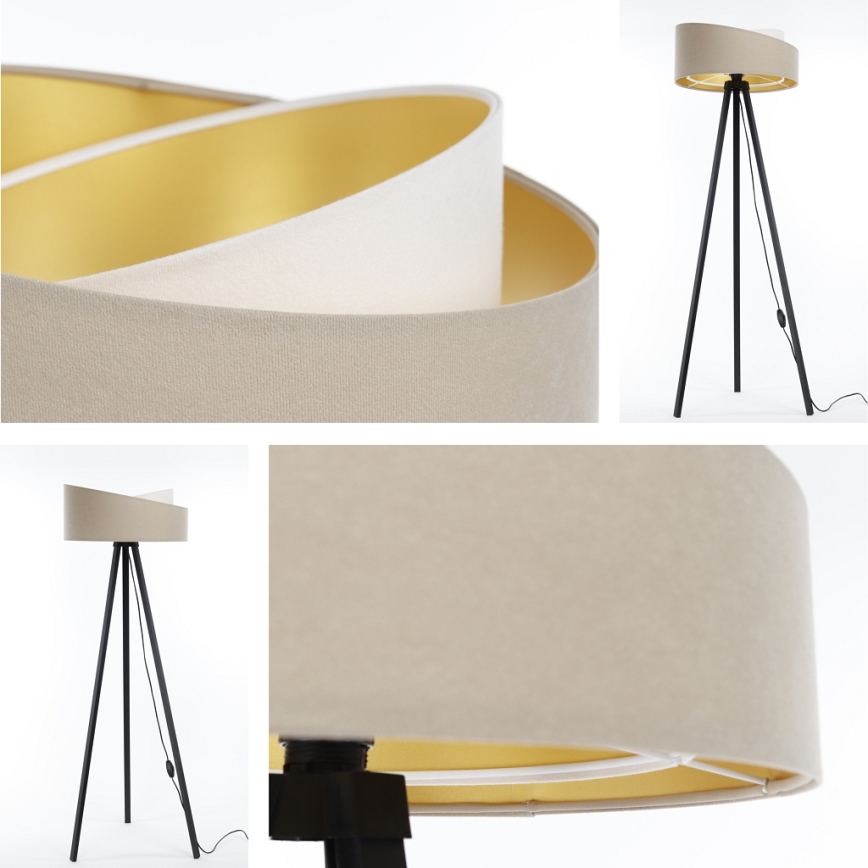 Stojeća lampa GALAXY 1xE27/60W/230V bež/bijela/wenge