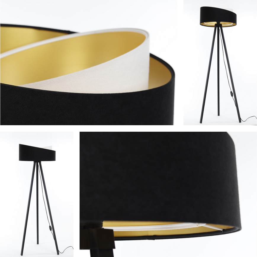 Stojeća lampa GALAXY 1xE27/60W/230V crna/bijela/wenge