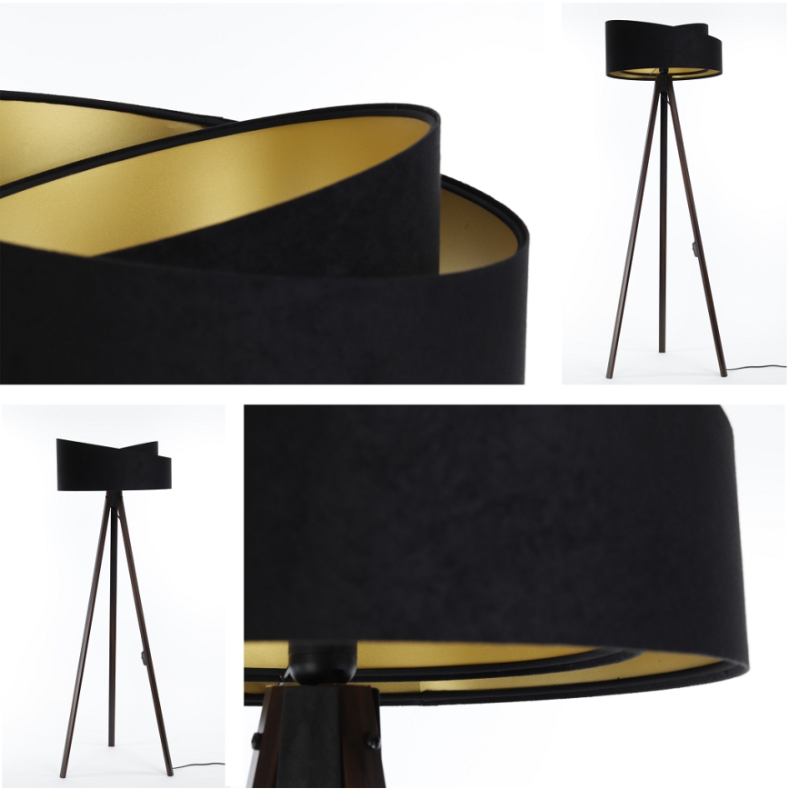 Stojeća lampa GALAXY 1xE27/60W/230V crna/wenge