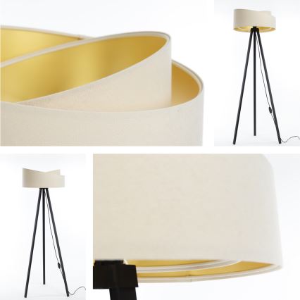 Stojeća lampa GALAXY 1xE27/60W/230V krem/wenge