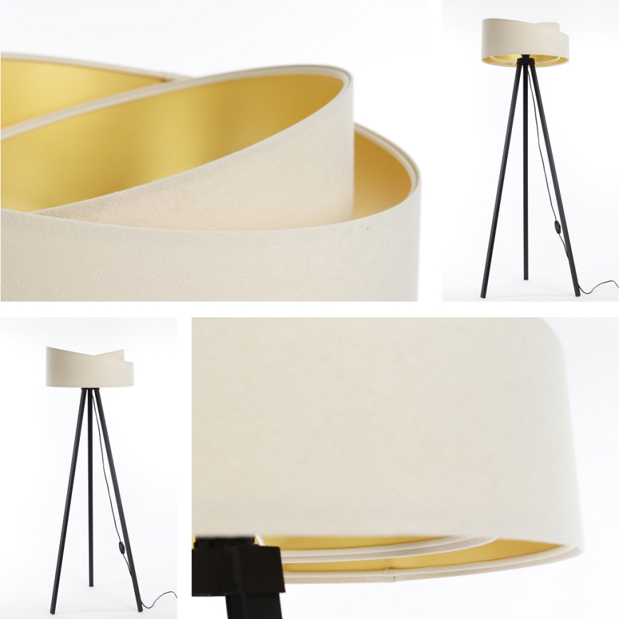 Stojeća lampa GALAXY 1xE27/60W/230V krem/wenge