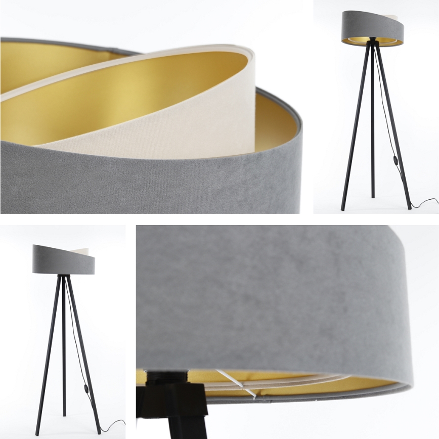 Stojeća lampa GALAXY 1xE27/60W/230V siva/krem/wenge