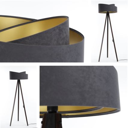 Stojeća lampa GALAXY 1xE27/60W/230V siva/wenge