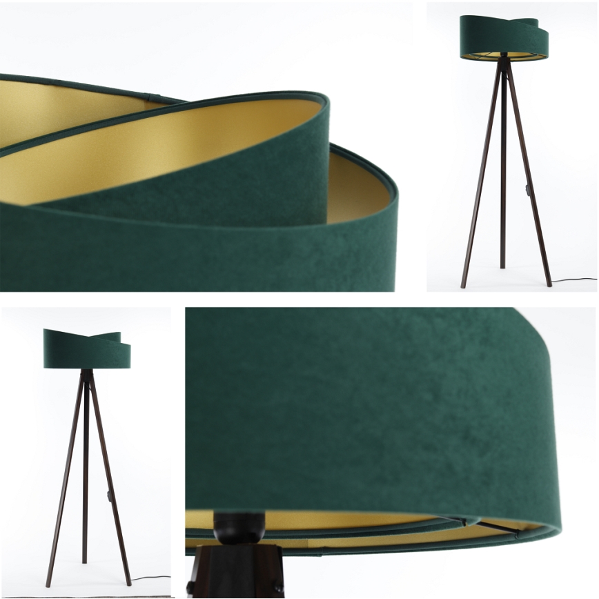 Stojeća lampa GALAXY 1xE27/60W/230V zelena/wenge