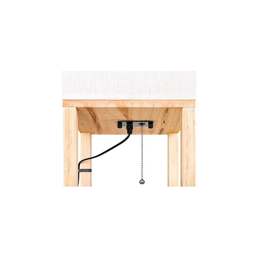 Stojeća lampa s policama 1xE27/60W/230V bijela/smeđa