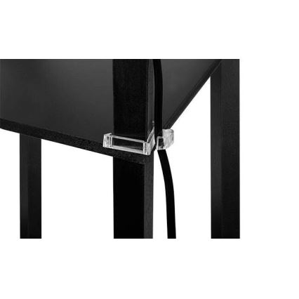 Stojeća lampa s policama 1xE27/60W/230V crna/bijela