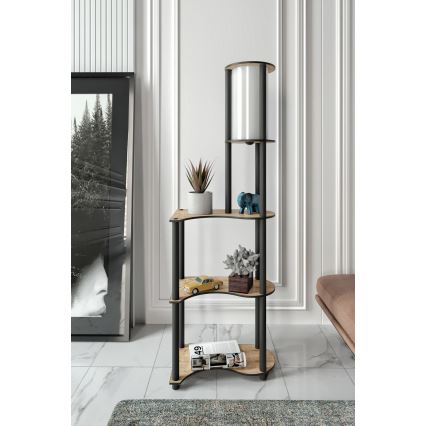 Stojeća lampa s policama NOTO 1xE27/40W/230V bež/crna