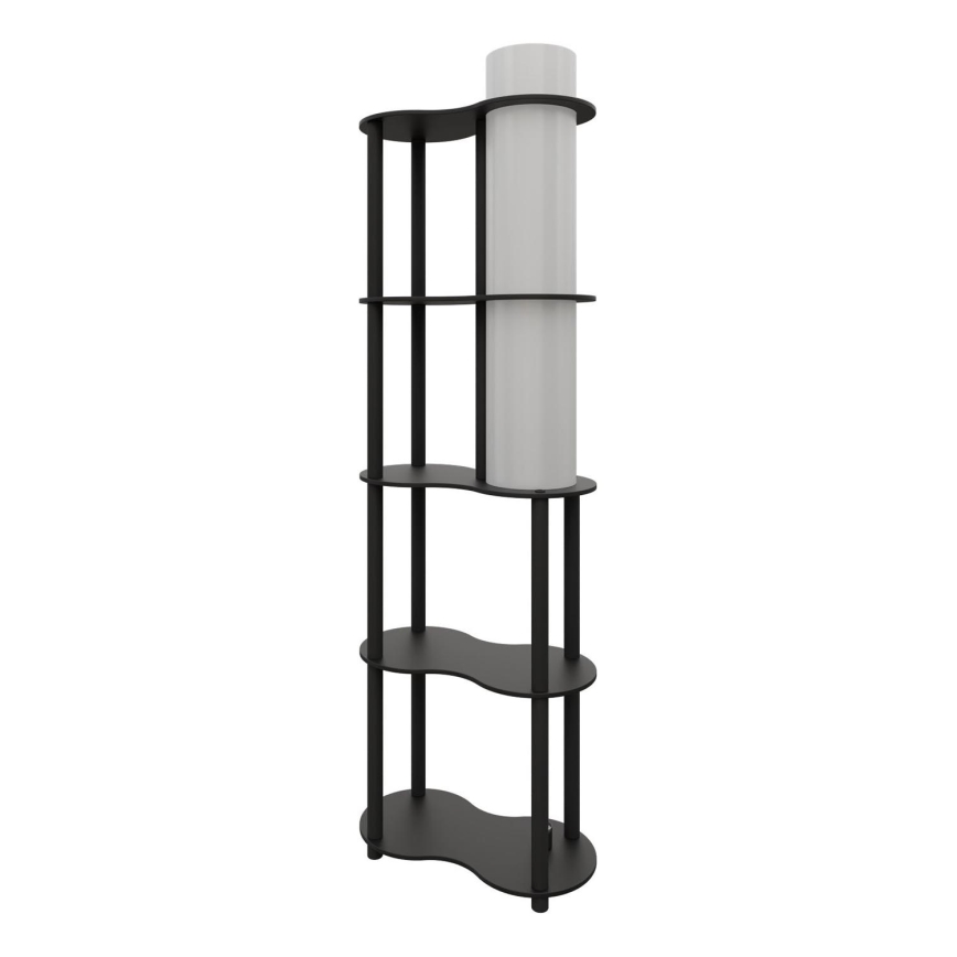 Stojeća lampa s policama NOTO 1xE27/40W/230V crna