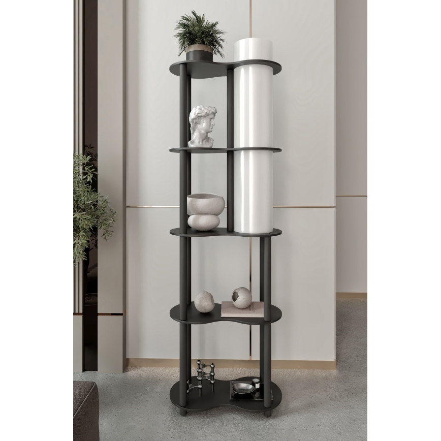 Stojeća lampa s policama NOTO 1xE27/40W/230V crna