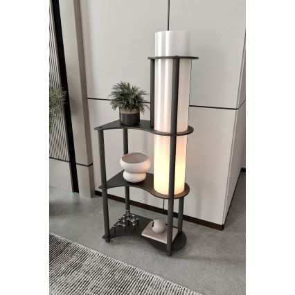 Stojeća lampa s policama NOTO 1xE27/40W/230V crna
