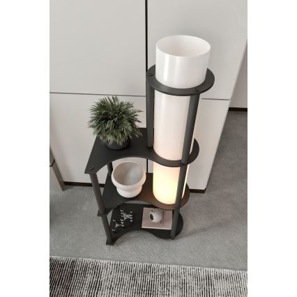 Stojeća lampa s policama NOTO 1xE27/40W/230V crna