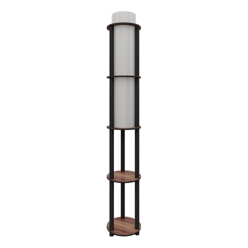 Stojeća lampa s policama NOTO 1xE27/40W/230V smeđa/crna