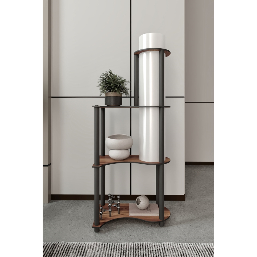 Stojeća lampa s policama NOTO 1xE27/40W/230V smeđa/crna