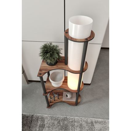 Stojeća lampa s policama NOTO 1xE27/40W/230V smeđa/crna