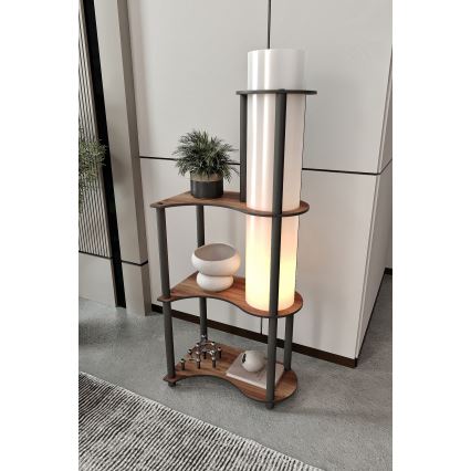 Stojeća lampa s policama NOTO 1xE27/40W/230V smeđa/crna