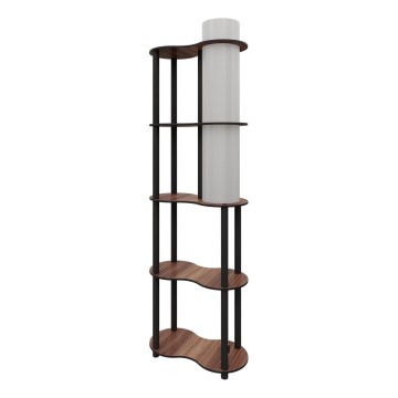 Stojeća lampa s policama NOTO 1xE27/40W/230V smeđa/crna