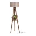 Stojeća lampa TRIPOD 1xE27/60W/230V bež/ smeđa