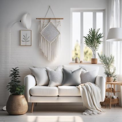 Stojeća lampa ZACK 1xE27/15W/230V bijela