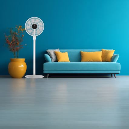 Stojeći ventilator 25W/230V Ø 40 cm bijeli + daljinski upravljač