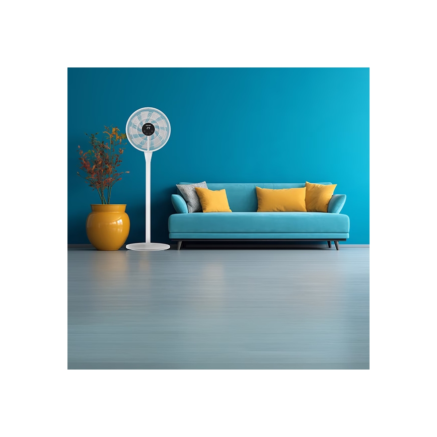 Stojeći ventilator 25W/230V Ø 40 cm bijeli + daljinski upravljač