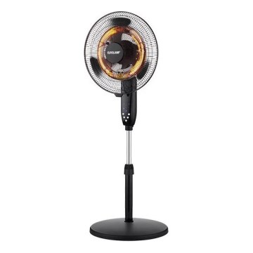 Stojeći ventilator s grijačem 35W/2000W/230V, promjer 40 cm, crni
