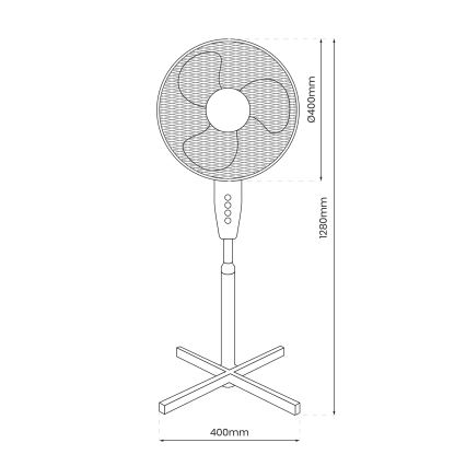 Stojeći ventilator STANDING 128 cm 45W