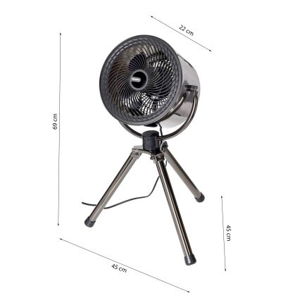 Stojeći ventilator TRIPOD 40W/230V Ø 45 cm crni
