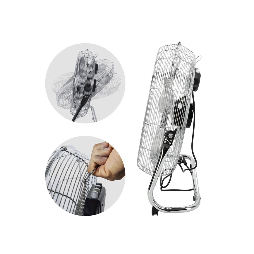 Stojeći ventilator VIENTO 200W/230V, sjajni krom