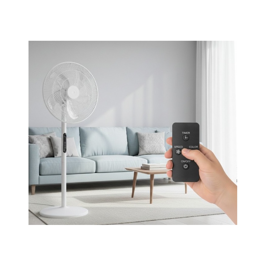 Stojeći ventilator VIENTO-R 40 W/230 V, bijele boje, s daljinskim upravljačem