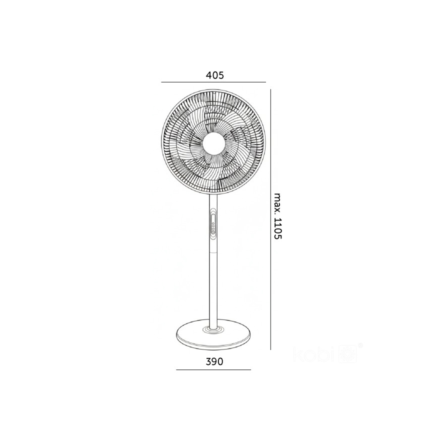 Stojeći ventilator VIENTO-R 40 W/230 V, bijele boje, s daljinskim upravljačem