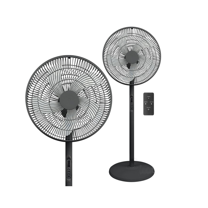Stojeći ventilator VIENTO-R 40W/230V crni + daljinski upravljač