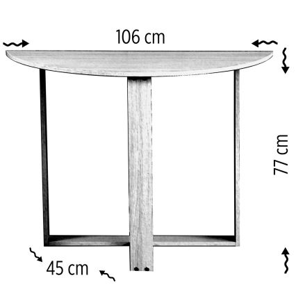 Stol MIDDLE 77x106 cm bijela